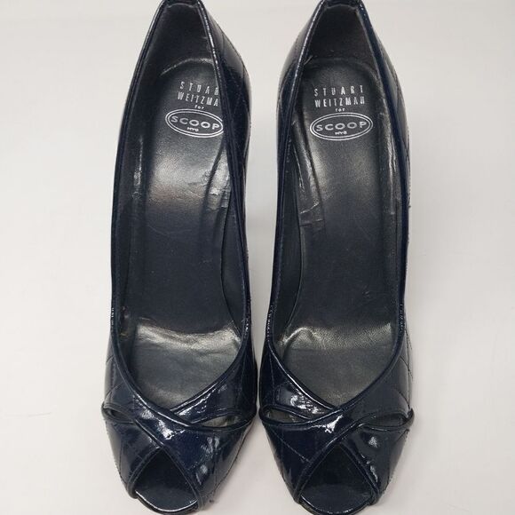 Stuart Weitzman DARK Navy Blue. Leather uppers and leather sole. Size 6 M - Picture 8 of 12